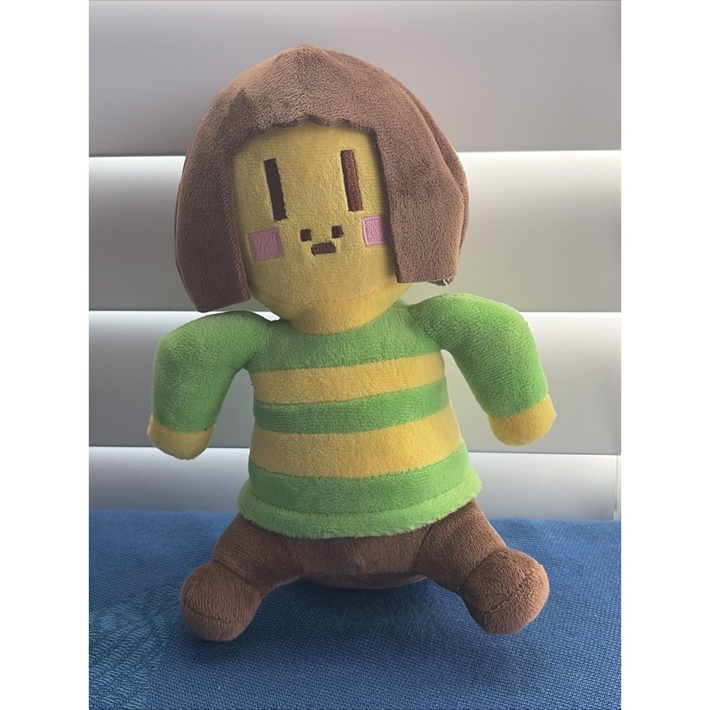 Undertale Chara Plush Doll Toy Stuffed Soft Stripes Yellow & Green Shirt